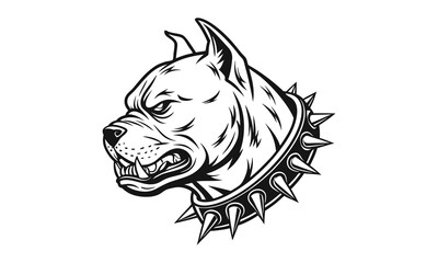 Bulldog vector silhouette, mascot logo concept, hand drawn illustration, minimalist design idea, isolated on a white background