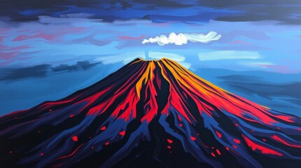 volcano in the sky