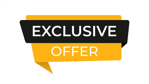 Yellow vector banner exclusive offer