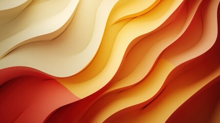 Obraz premium Abstract waves in warm colors, flowing and dynamic background composition