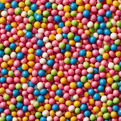Fototapeta premium Colorful background of shiny round bubble gum balls. Background photo of colorful bubble gum balls. Lots of sweet candies.
