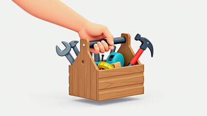 Handy toolbox filled with essential tools for repairs