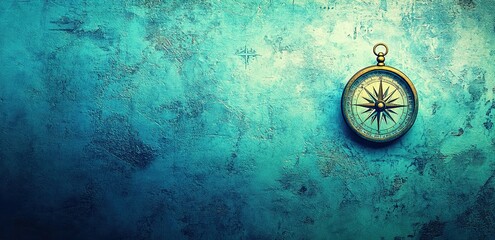 A vintage-style blue map and compass backdrop, ideal for educational, scientific, travel, and historical purposes