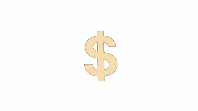 golden dollar icon isolated on white background