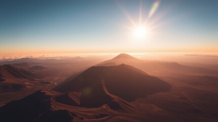 sunset in the mountains