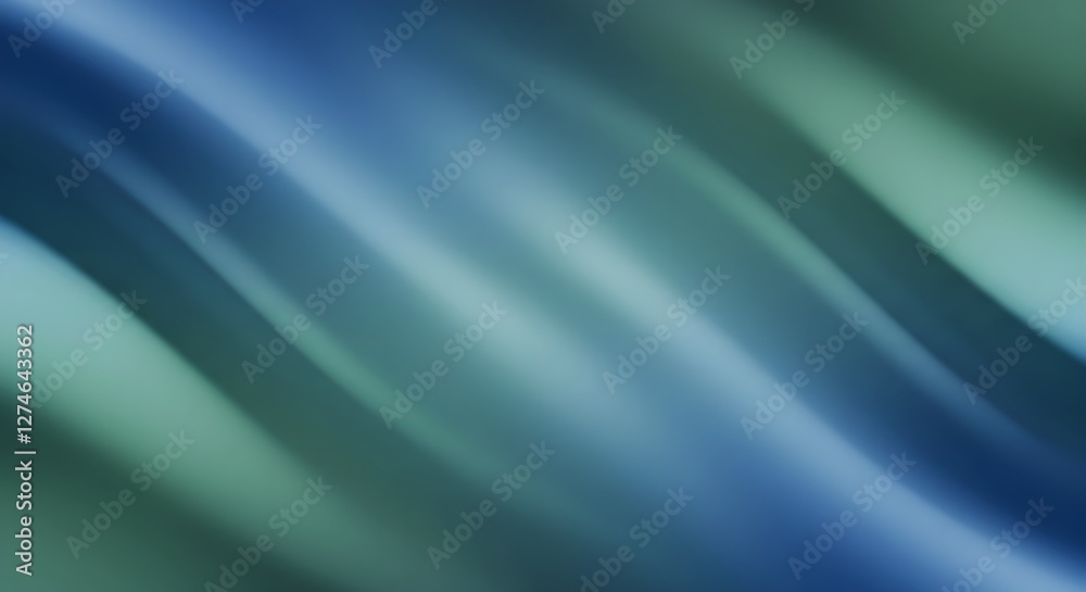 Poster abstract wavy blue and green gradient background. smooth flowing lines and curves. blended color tra