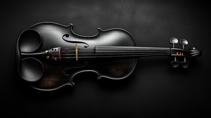 Dark Violin on Dark Surface