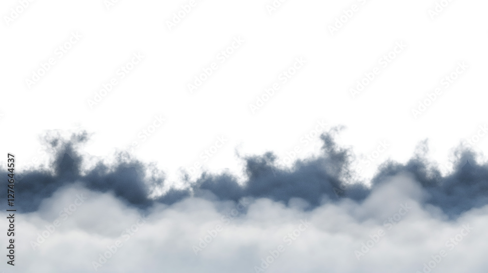 Poster wispy fog billowing, creating ethereal atmosphere against transparent backdrop, adding dramatic visu