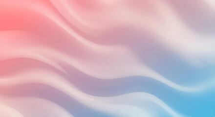 Soft pastel gradient background with wavy pattern. Abstract fluid design in pink, purple, and blue hues. Smooth transitions for artistic or digital projects.