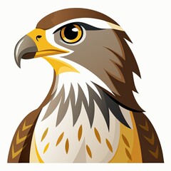Fototapeta premium Hawk icon in colorful graphic illustration