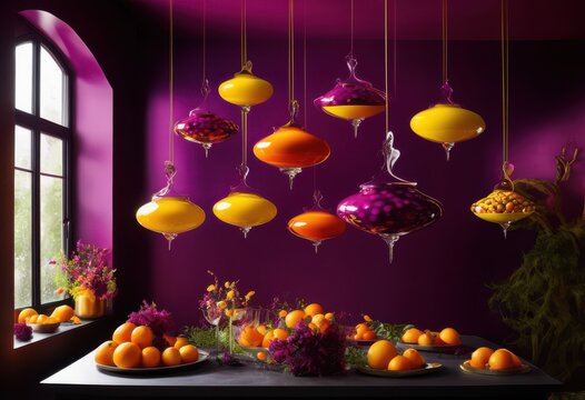 captivating floating food arrangements mesmerizing culinary featuring bold intricate artistic presentations, gourmet, plating, display, layering, vibrant