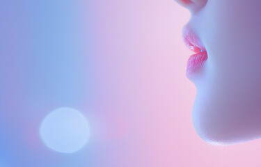 Delicate emotion portrayal abstract background portrait photography soft lighting close-up view artistic expression