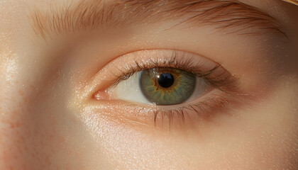 Fototapeta premium Intricate close-up of a human eye studio setting portrait photography natural light unique perspective expression of depth