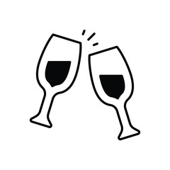 Clinking Glasses vector icon