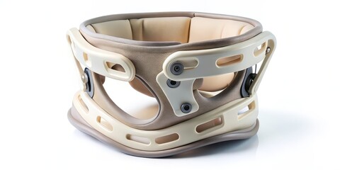 Fototapeta premium Medical Cervical Collar on White Background