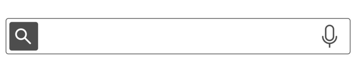 	
Simple search bar as part of user interface design. Vector illustration.	

