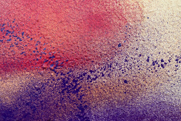 Vibrant textured abstract painting featuring bold colorful gradients