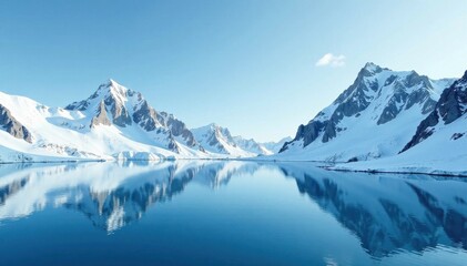 Antarctic landscape with snow-capped mountains, snowy, icy, mountain