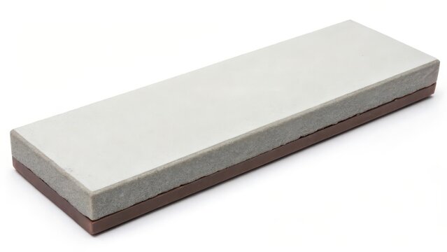 Double-Sided Sharpening Stone on White Background