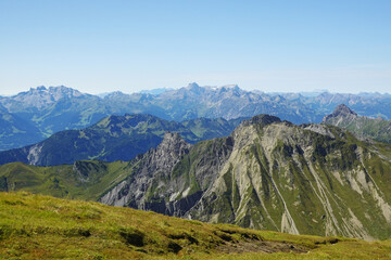 The panorama from Valluga mountain, Sankt Anton, Austria