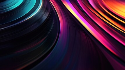 Abstract swirling vibrant colors, digital art, dark background, website design