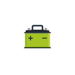 Battery icon logo flat vector design