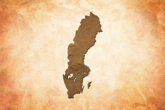 Scandinavia political map with Iceland insert map. By Paul Vidal de Lablache, Atlas Classique, Librerie Colin, Paris, 1894 (first edition)