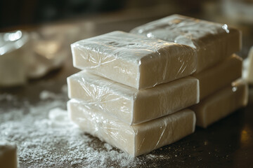 Cartel Cocaine Bricks During Drug Bust