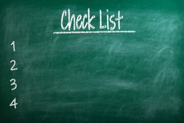 Fototapeta premium Chalkboard drawing - check list concept