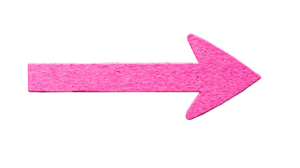Pink directional arrow pointing rightward against transparent backdrop, signaling guidance or emphasizing key visual elements