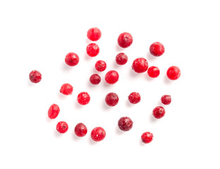 Frozen Lingonberry, Iced Cowberry, Snow Cranberry, Red Viburnum Berries, Frozen Lingonberry
