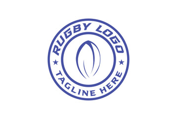 Rugby sports badge logo vector illustration - American football logo.