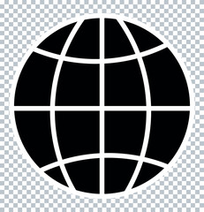 Globe icon. Earth icon in vector illustration. 