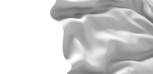 Abstract photo of a white fabric drape with flowing texture, perfect for design projects and...