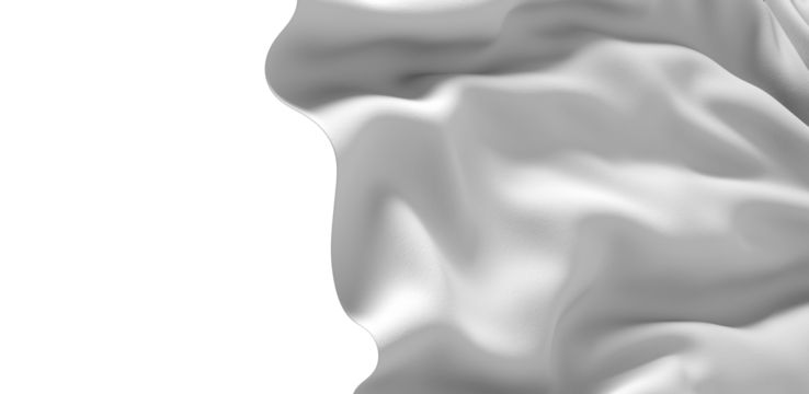 Abstract photo of a white fabric drape with flowing texture, perfect for design projects and backgrounds.