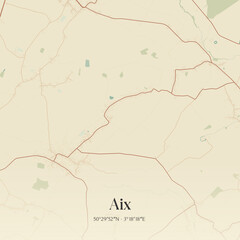 Obraz premium Vintage map of Aix, France.