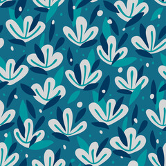 seamless floral pattern with abstract flowers