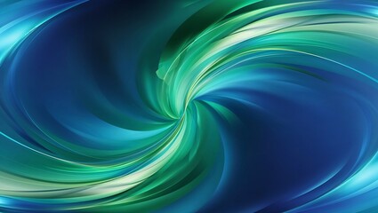 Fototapeta premium A mesmerizing blend of swirling green and blue abstract forms.
