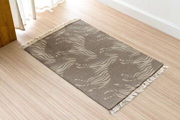 Zebra floor mat, animal print in brown © Rawpixel.com