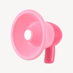 3D megaphone, marketing clipart, digital advertising