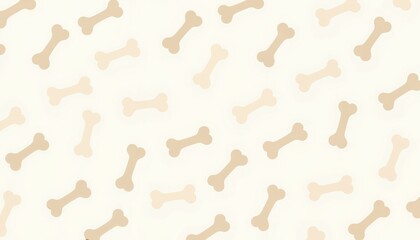 Geometric dog bone pattern in soft beige tones, modern pet branding