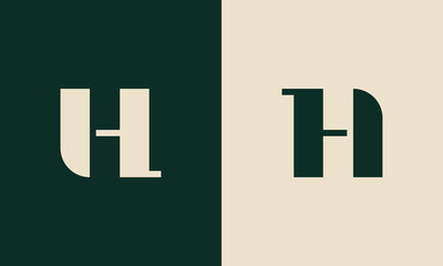 Letter u or n monogram logo design