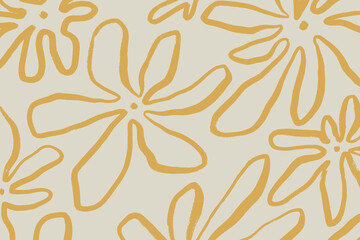 Yellow flower pattern background, floral design © Rawpixel.com