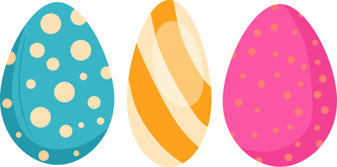 Easter, eggs. Vector clipart, illustration with isolated background.