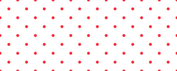 Polka dot red seamless pattern. Vector illustration