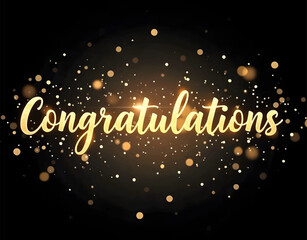 Retro gold Congratulations lettering text vector illustration Adobe Illustrator Artwork, golden Congratulations design	
