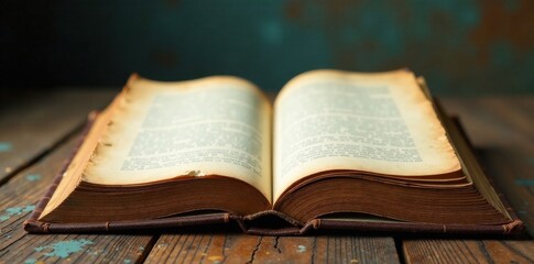 Obraz premium Dusty old book page with intricate folds and torn edges , yellowed paper, dusty book page, vintage book