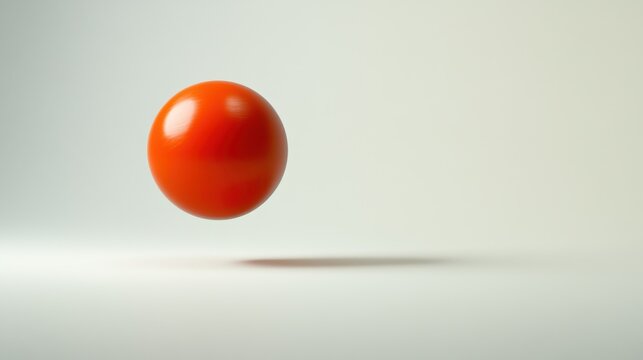 A single bouncing ball frozen in motion against a solid-colored background.