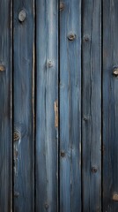 Fototapeta premium Weathered blue wooden planks with rustic texture and depth