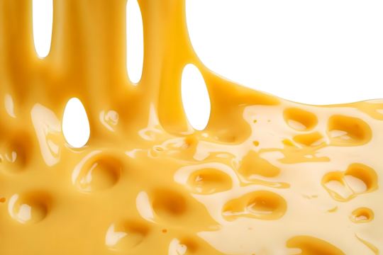Melted cheese border . Ai. Cutout on transparent